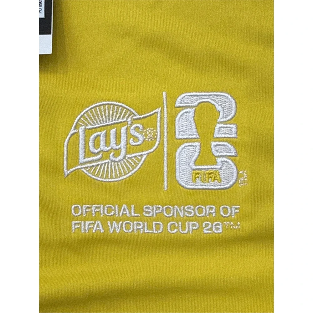 Adidas Lay's FIFA World Cup 2026 Polo Shirt Men's Large Yellow NWT
